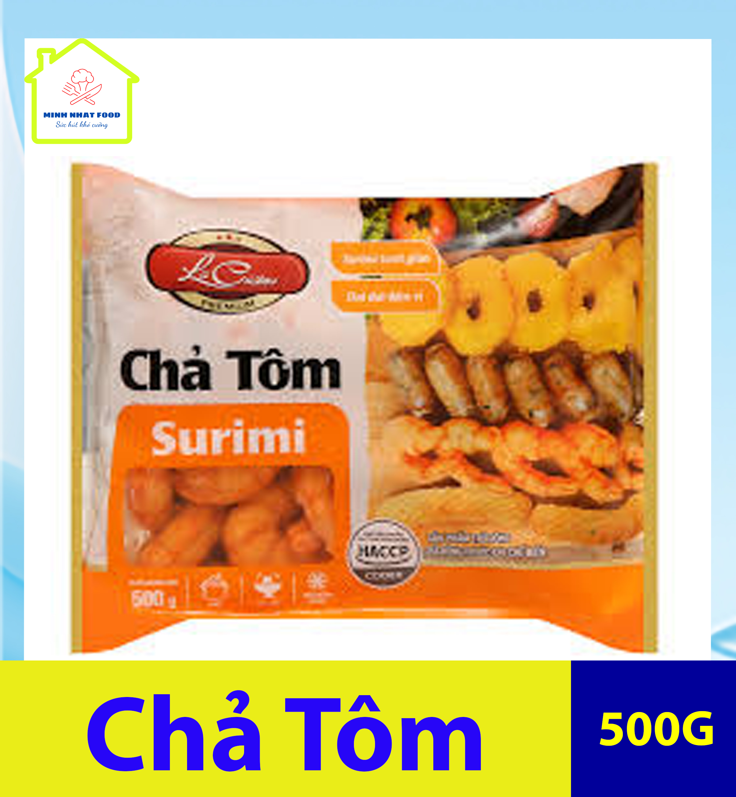 500g chả tôm surimi định hình lacusia_cửa hàng thực phẩm minh nhật