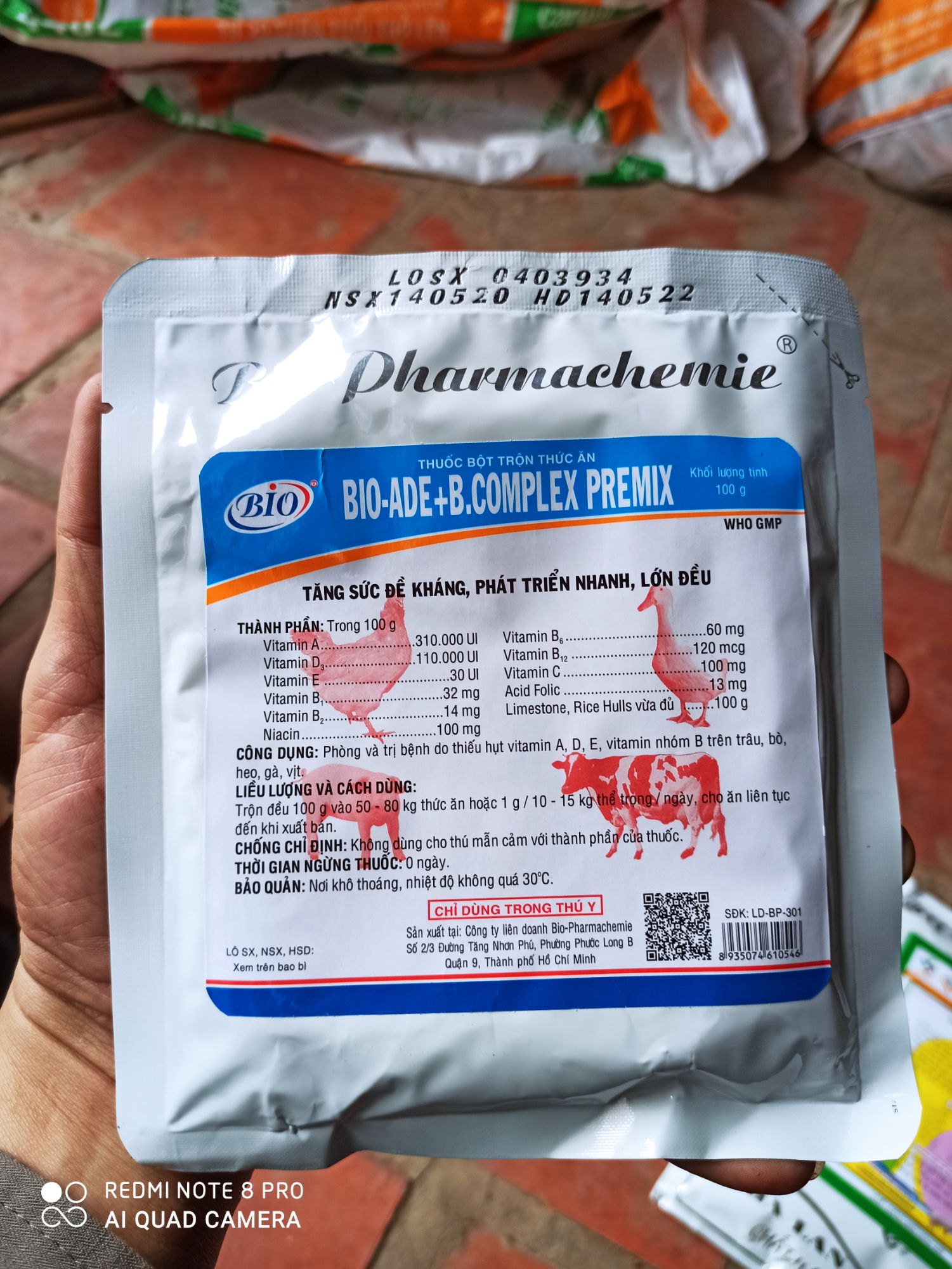 Bột trộn ADE + B.complex
