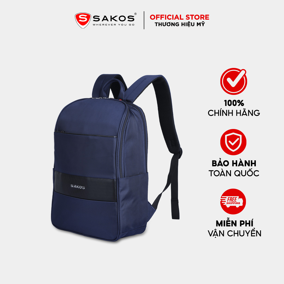 Balo laptop chống sốc cao cấp SAKOS NOBLE inch Chất liệu