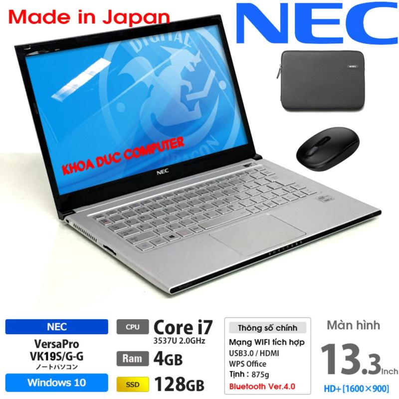 Laptop Nhật bản NEC Versapro VK19S Core i7-3517U, 4gb Ram, 128gb SSD, 13.3inch HD vỏ nhôm magie siêu mỏng nhẹ