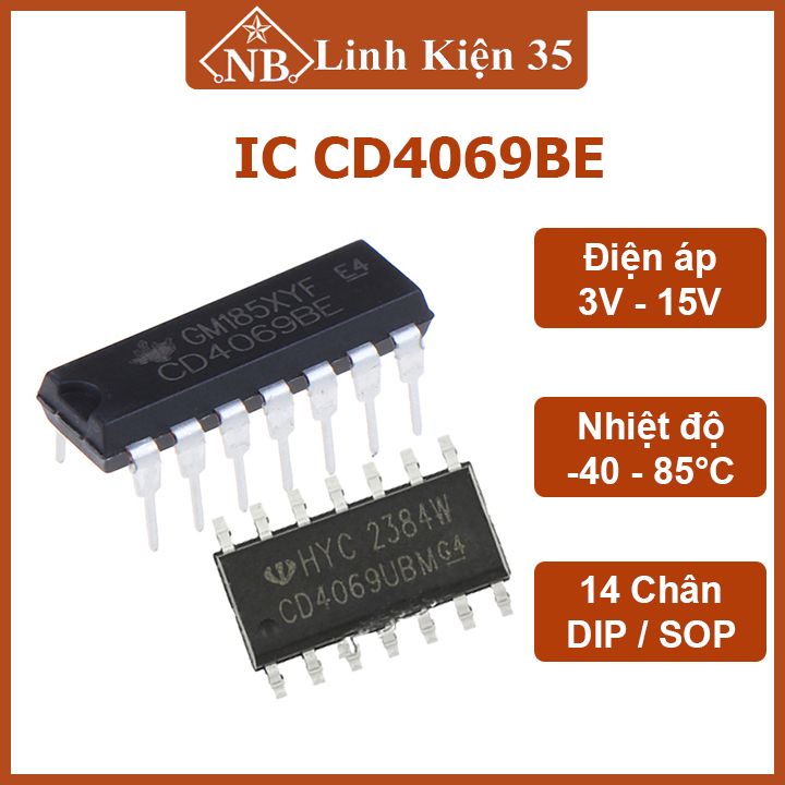 IC chức năng CD4069BE DIP14 / SOP14