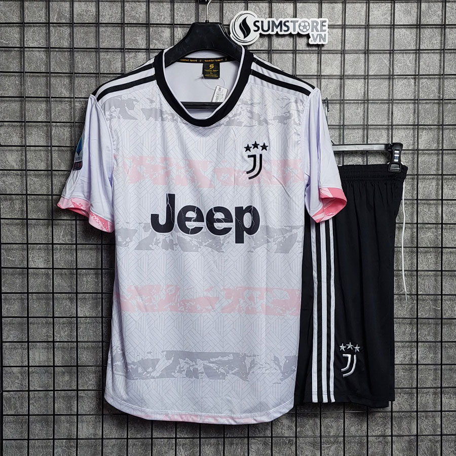 Áo Thun Bóng Đá CLB Juventus Trắng Hồng - Vải Thun Lạnh Cao Cấp 2023