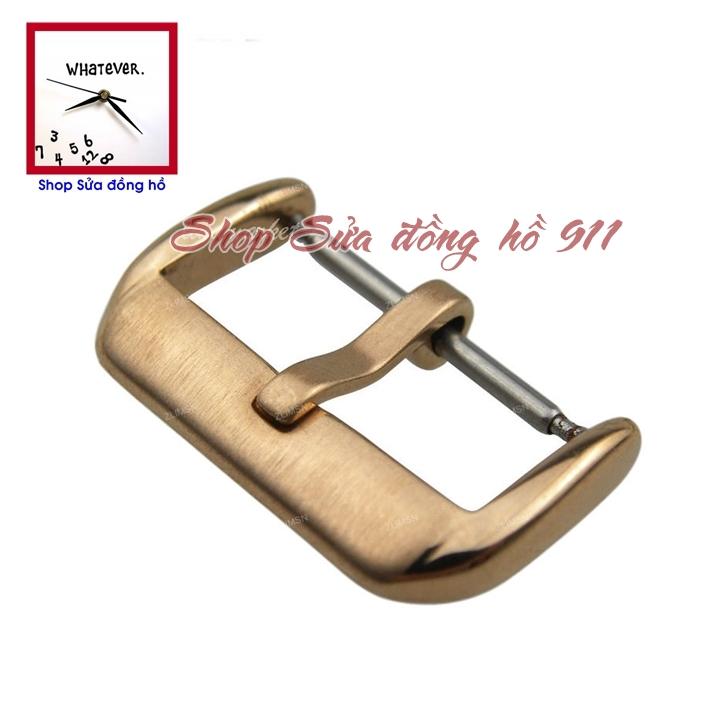Khóa đúc cao cấp cho dây da đồng hồ. Màu Vàng - Gold & Vàng Hồng - Rose Gold. Size 16, 18, 20mm