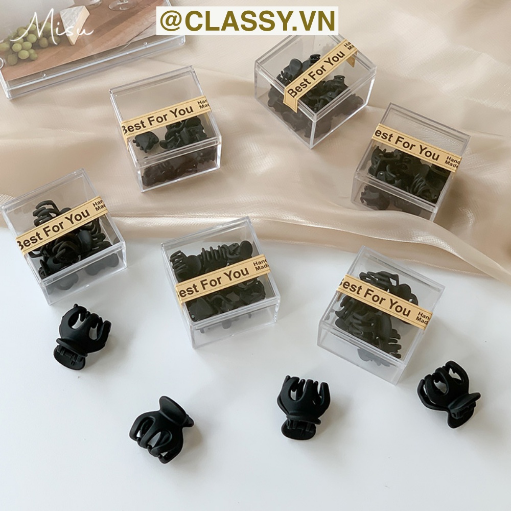 Classy Combo 10 kẹp càng cua, kẹp tóc nữ nhiều màu basic PK1628
