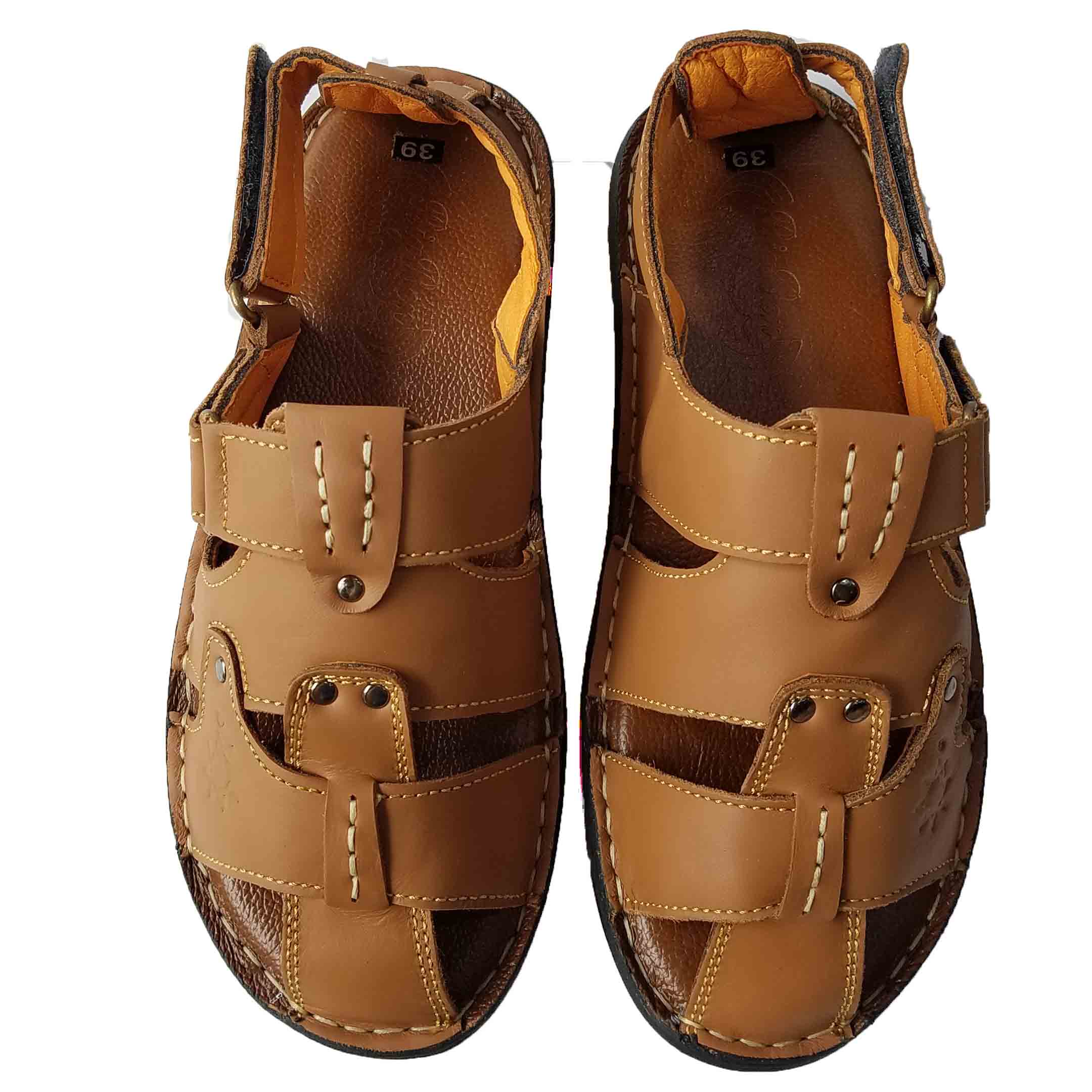 [HCM]Giày Sandal Bít Mũi Nam BIGBEN Da Bò Thật Cao Cấp