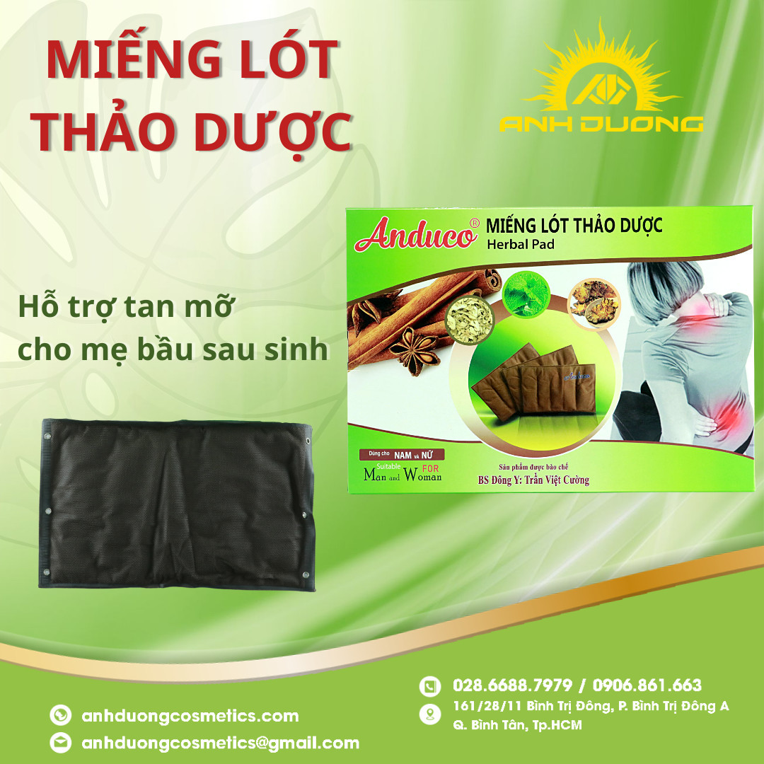 Anh Duong Herbal Pads - Supports Warming and Relaxing the Neck, Shoulders, Nakes, Back and Spine Area