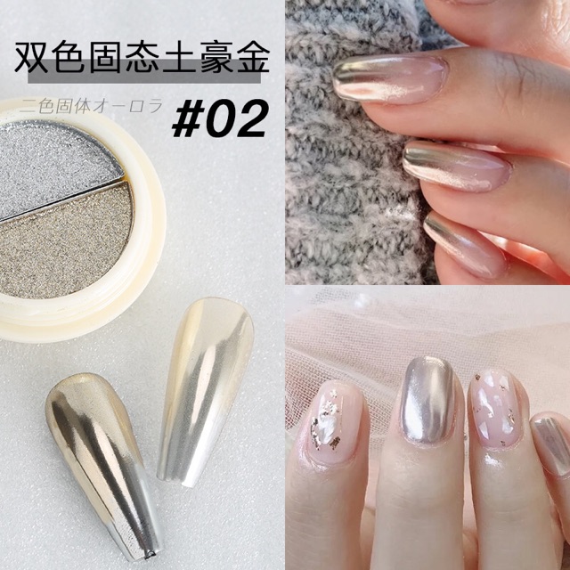 Bột tráng gương omber trang trí nail mới