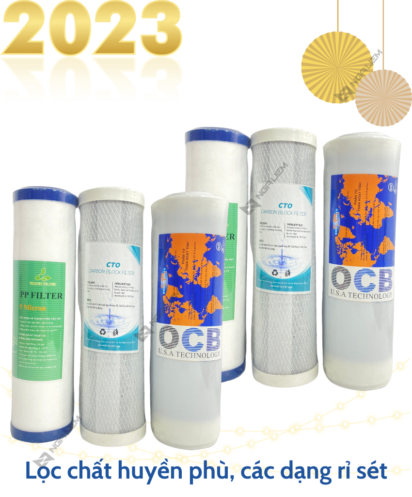 Lõi lọc nước số 1, 2, 3 Công Nghệ Mỹ OCB
