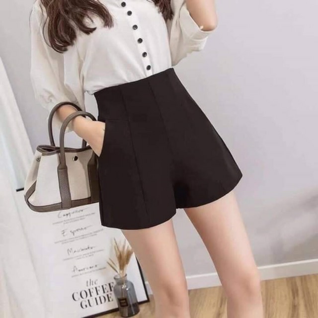 Quần shorts cạp cao dáng chuẩn đẹp