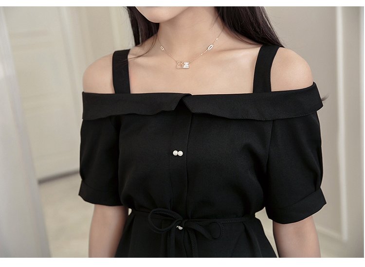 Đầm ngắn trễ vai dễ thương D11
