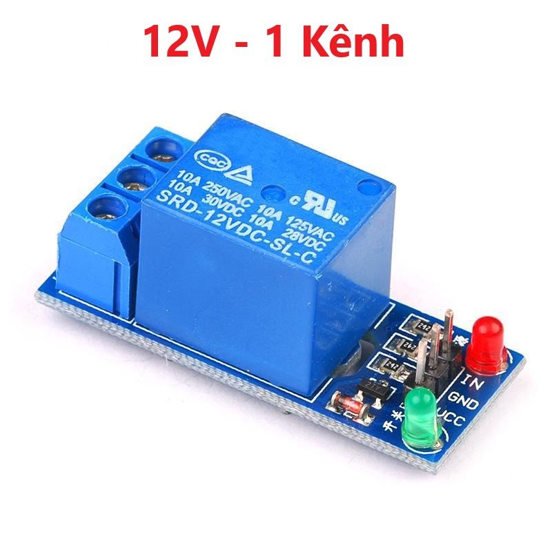 Module relay 12vdc - mạch rơ le 12vdc 1 kênh, 2 kênh, có octo bảo vệ