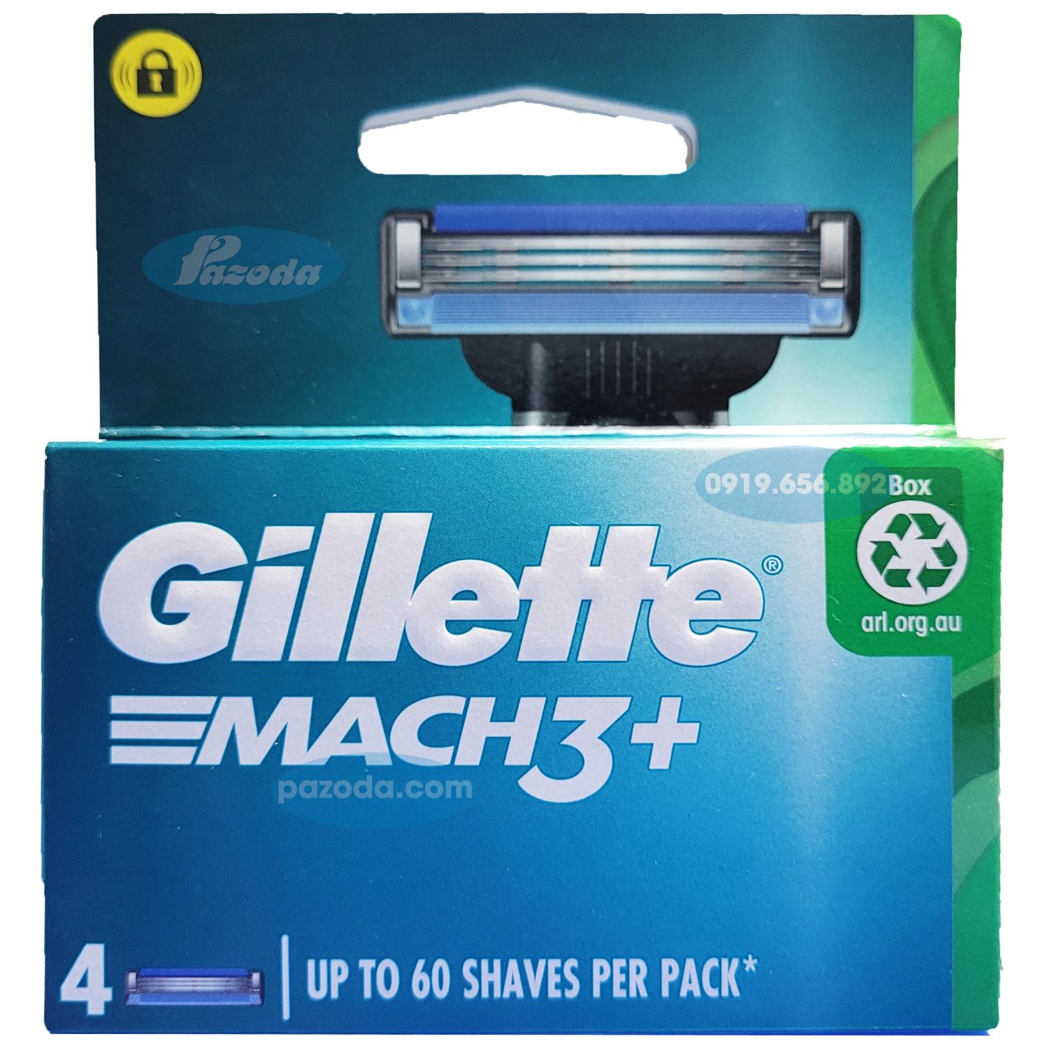 Hộp đầu dao cạo Gillette Mach3/ Sensitive/ Turbo/ Clean Shave (Đầu cạo 3 lưỡi kép - Không bao gồm tay cầm)