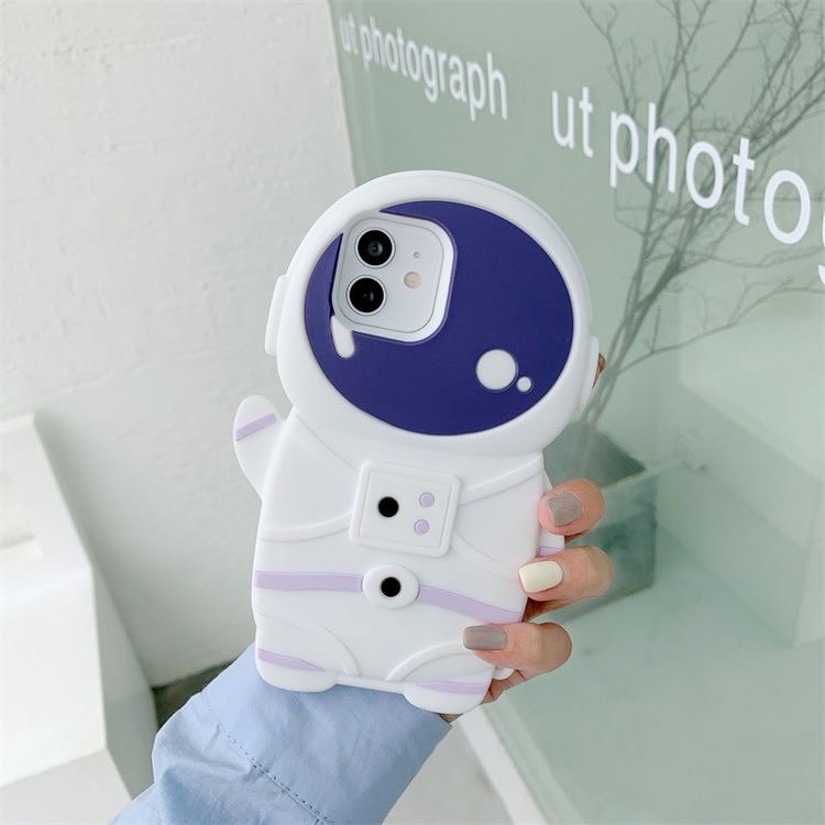 Ốp iphone full viền silicon spaceman