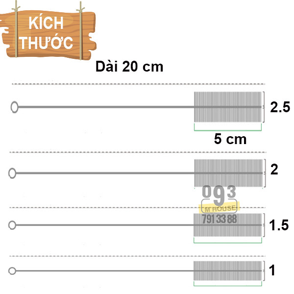 Combo 4 Cọ Rửa Ống Hút Cọ Rửa Bình Cây súc bình núm ty
