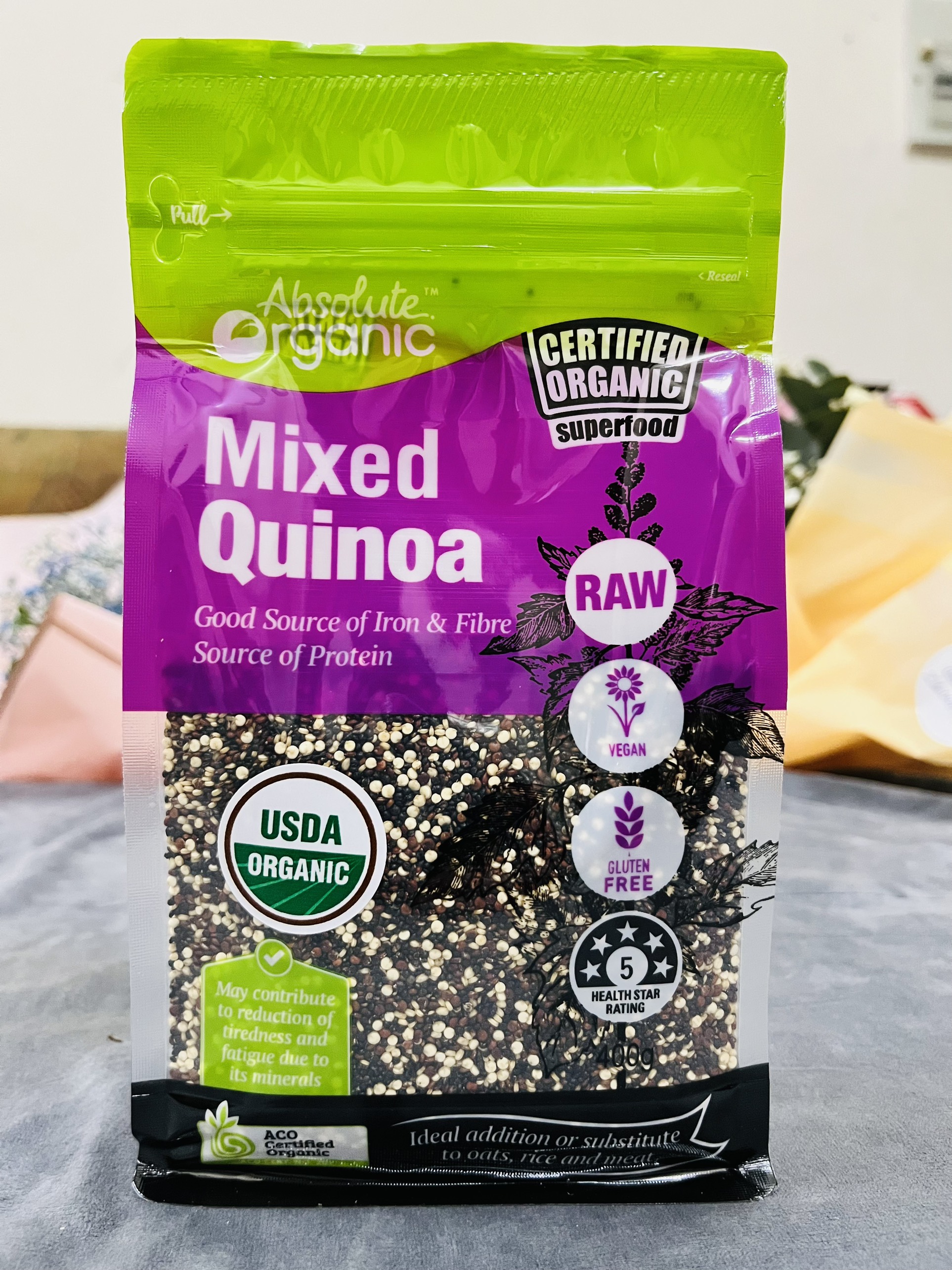 Quinoa diêm mạch 3 màu, yến mạch tươi 100% organic nhập Úc