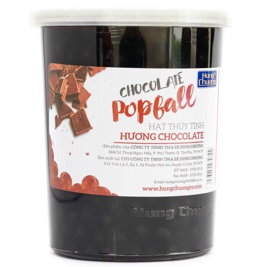 Thạch thủy tinhPopball Hùng Chương socola Hộp 1kg trân châu, topping