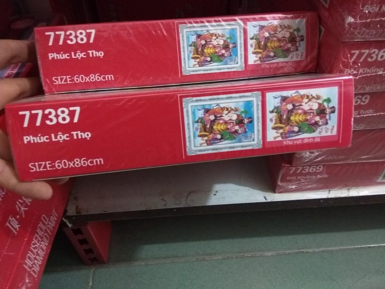 [HCM]Tranh đính đá 3 ông phúc lộc thọ 77387