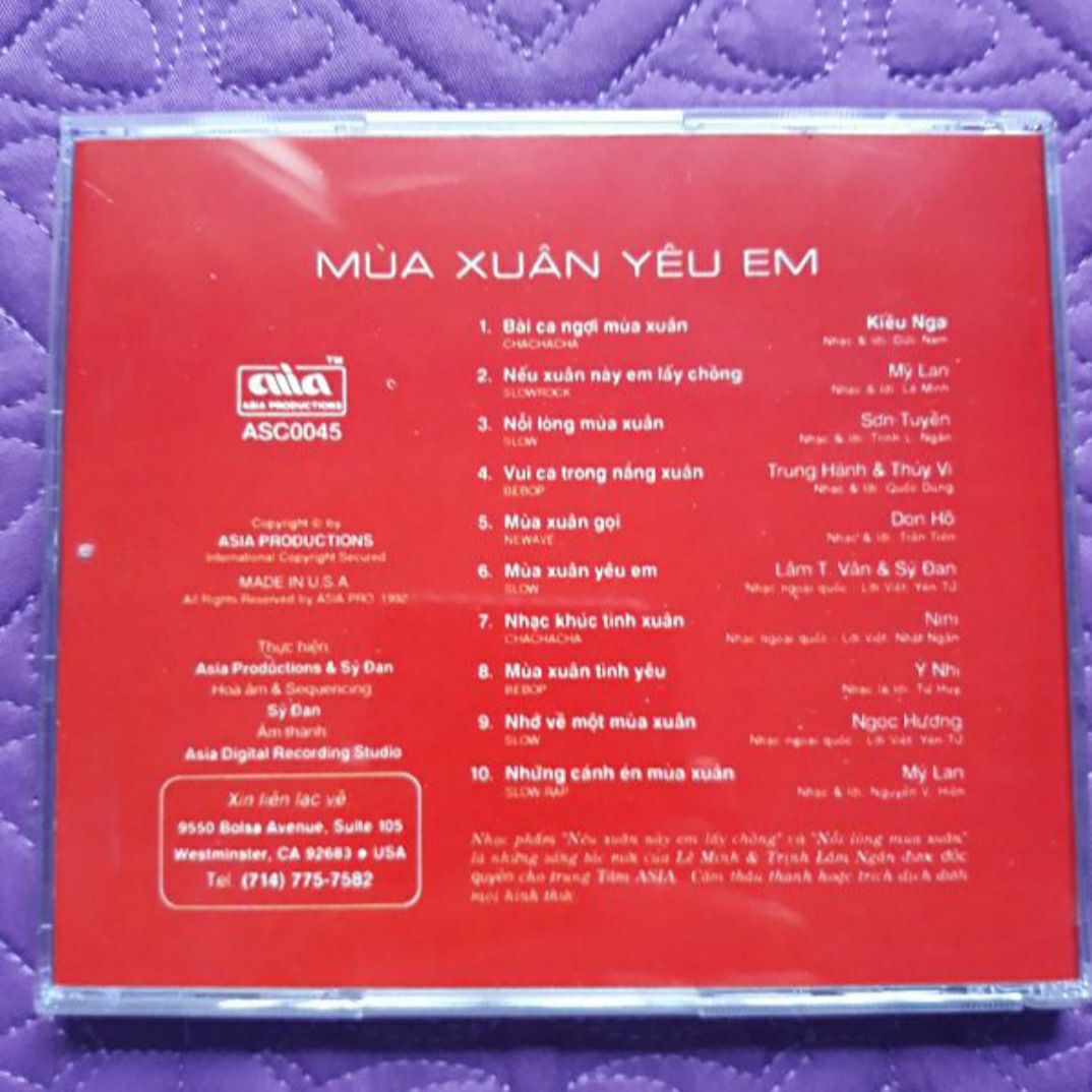 Bộ 4 cd nhạc xuân Mitsubishi phono