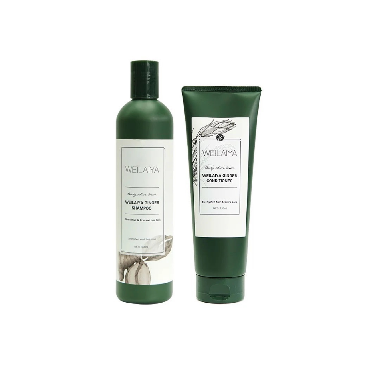 Cặp gội xả gừng weilaiya hỗ trợ mọc tóc dành cho da đầu dầu 450ml +250ml