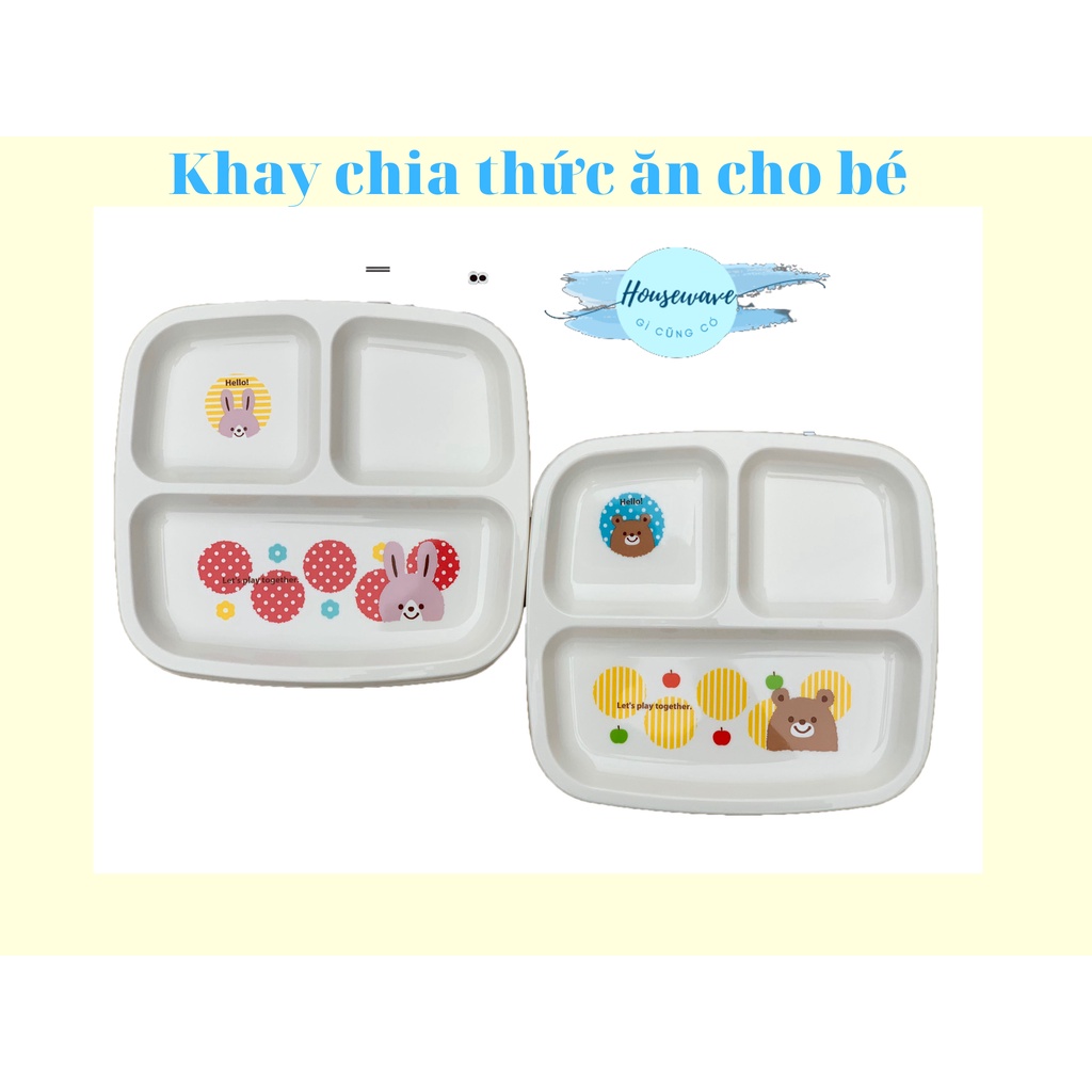 Khay ăn chia 3 ngăn cho bé