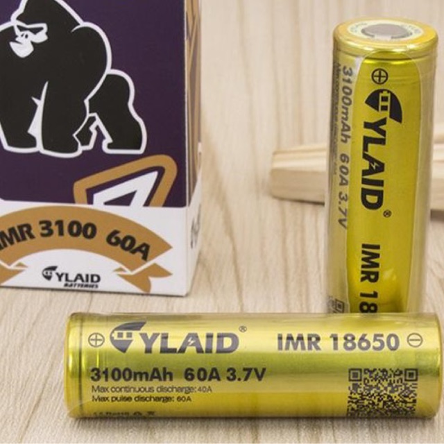 (2 viên) PIN SẠC CYLAID vàng 18650 3100mAh 60A 3.7V