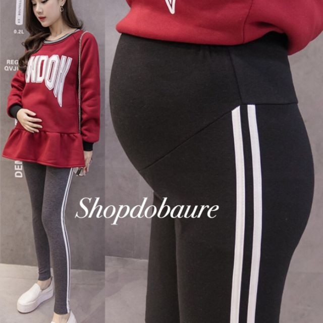 [Hoàn Tiền 6%] Quần bầu legging thể thao chất cotton co giãn mác mèo