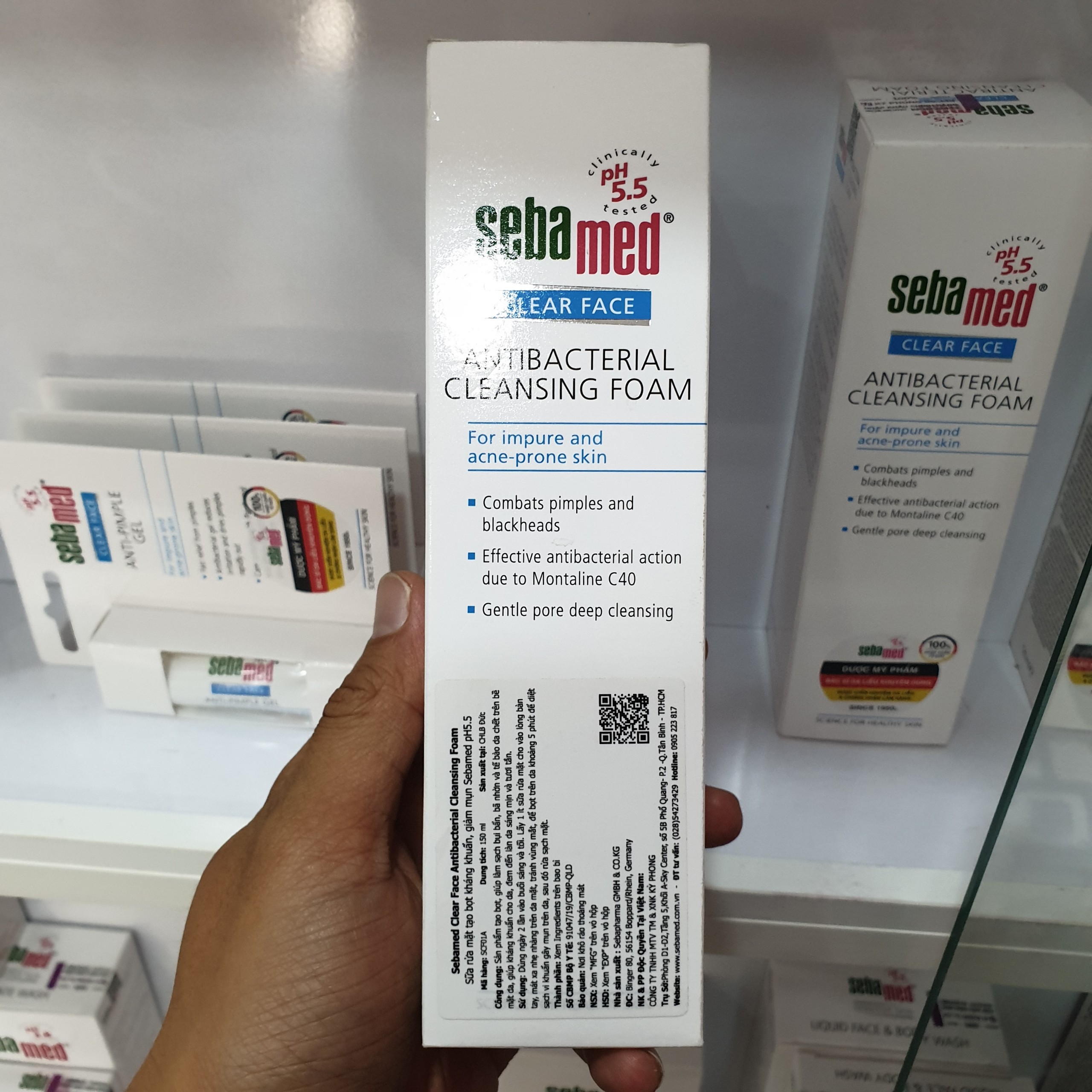 Sebamed pH5.5 Clear Face AntiBacterial Cleansing Foam 150ml