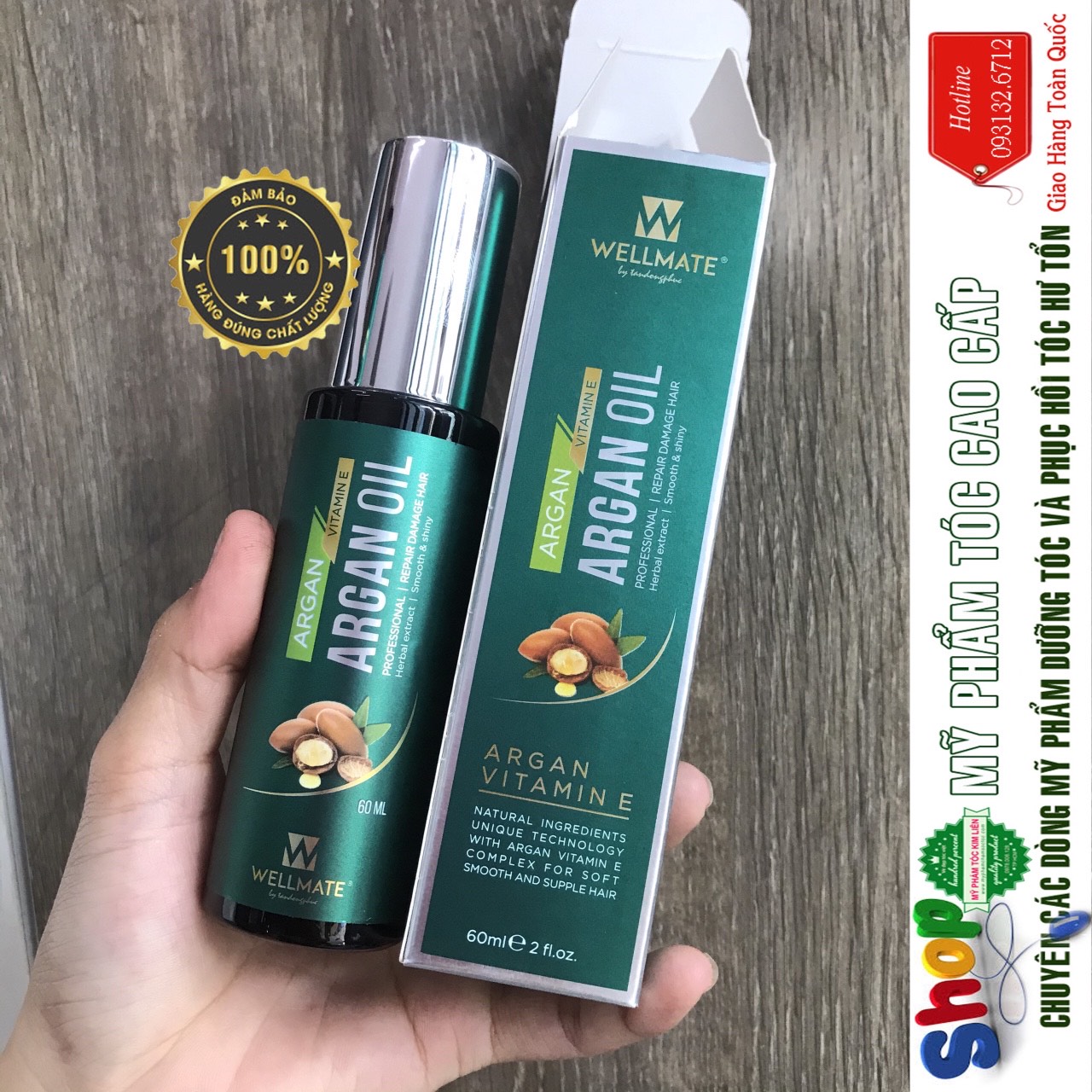 Tinh dầu phục hồi tóc hư tổn nặng wellmate 60ml