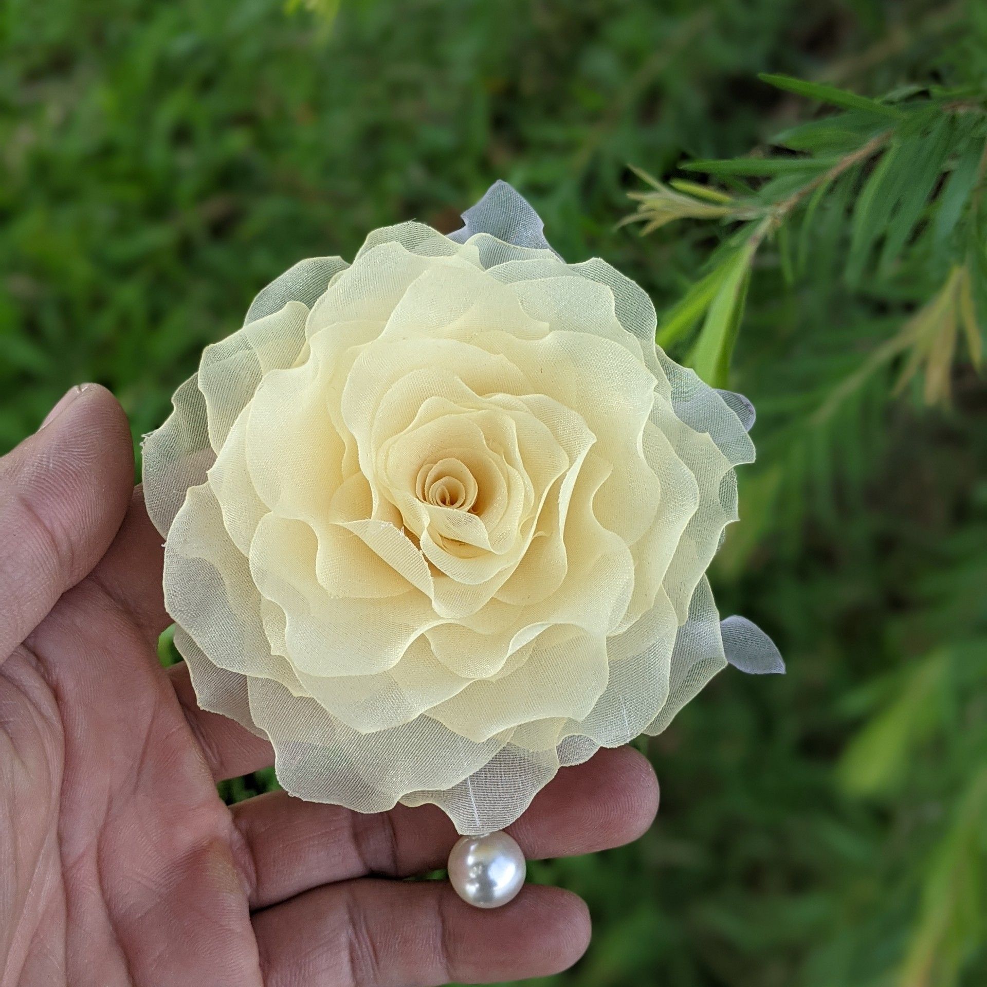 [ Hàng Thiết Kế ] Hoa cài áo váy handmade vải voan cao cấp