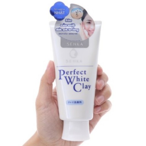 [HCM]Sữa rửa mặt SENKA đất sét trắng sạch sâu 120ml _ màu trắng