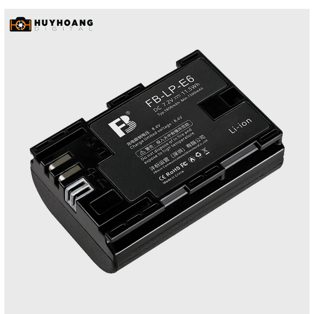 Pin máy ảnh FB FOR Canon LP-E6 (Đen) - Hàng nhập khẩu.