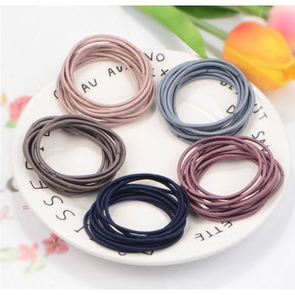 Túi 100 dây chun buộc tóc cho các bạn nữ