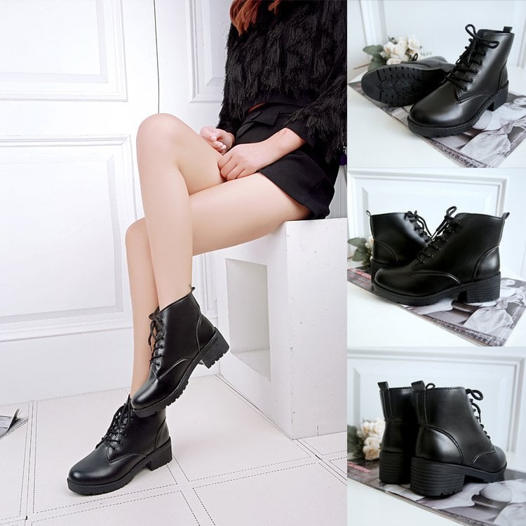 Giày boot nữ phong cách ulzzang đế cao 2cm B148