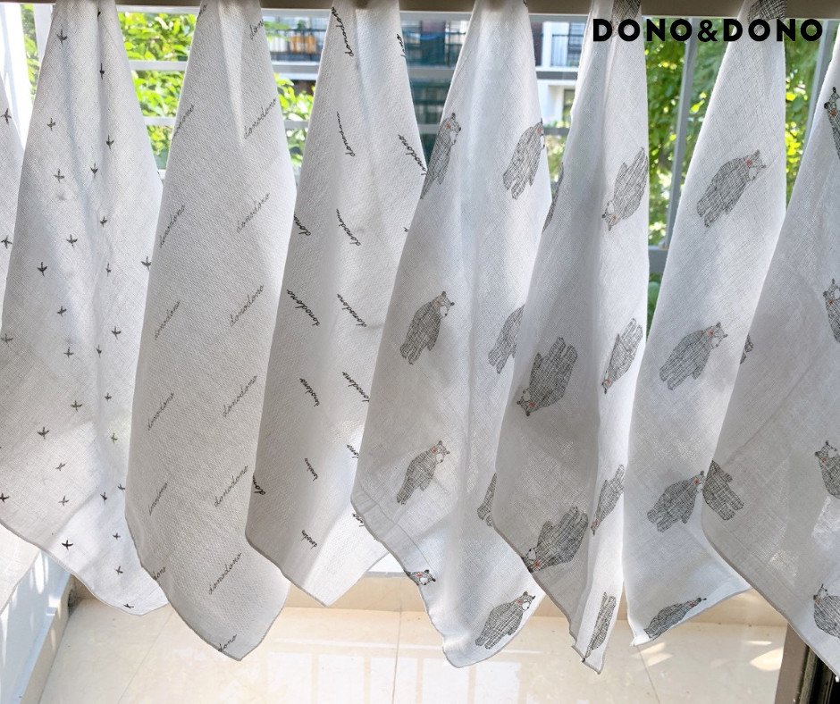 Khăn Sữa Hàn Quốc DONODONO Cho Bé Set 10 Khăn