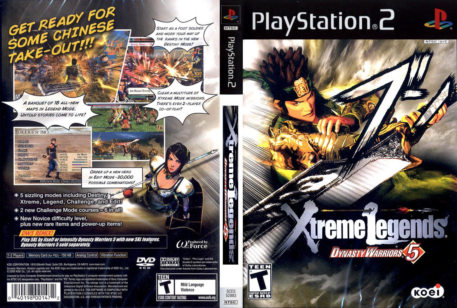 Đĩa game PS2, Dynasty Warriors 5: Xtreme Legends.