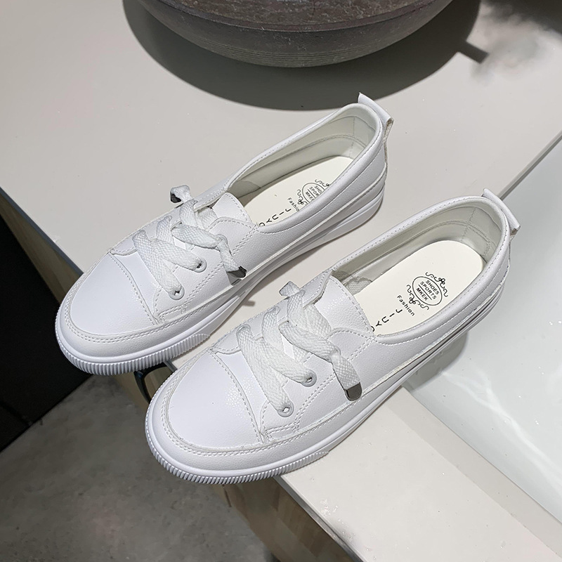 Fiship Giày nữ| Giày lười dáng thể thao trắng cao cấp| slip on nữ hàng QC loại 1 - KhanhlinhshopS