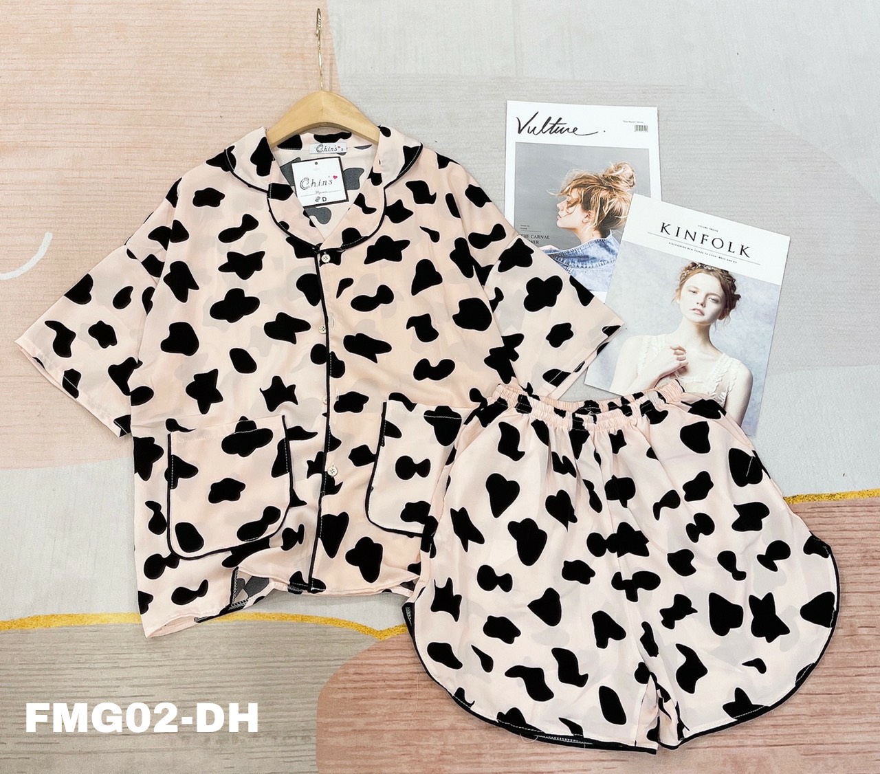 Bộ ngủ Pijama cộc BÒ SỮA lụa Mango siêu mềm mát hot hit (nhiều mẫu)