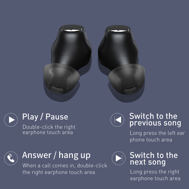 Tai Nghe BASEUS WM01 WM02 TWS Bluetooth 5.3 Không Dây Công Nghệ Chống Tiếng Ồn Thiết Kế Nhỏ Gọn Xinh Xắn Tương Thích