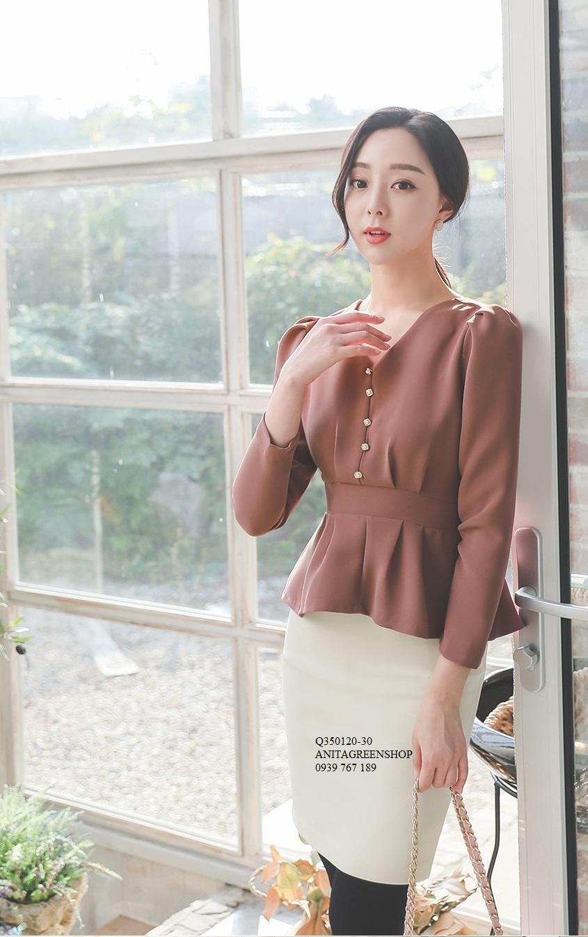 Q350120  ÁO PEPLUM CÔNG SỞ