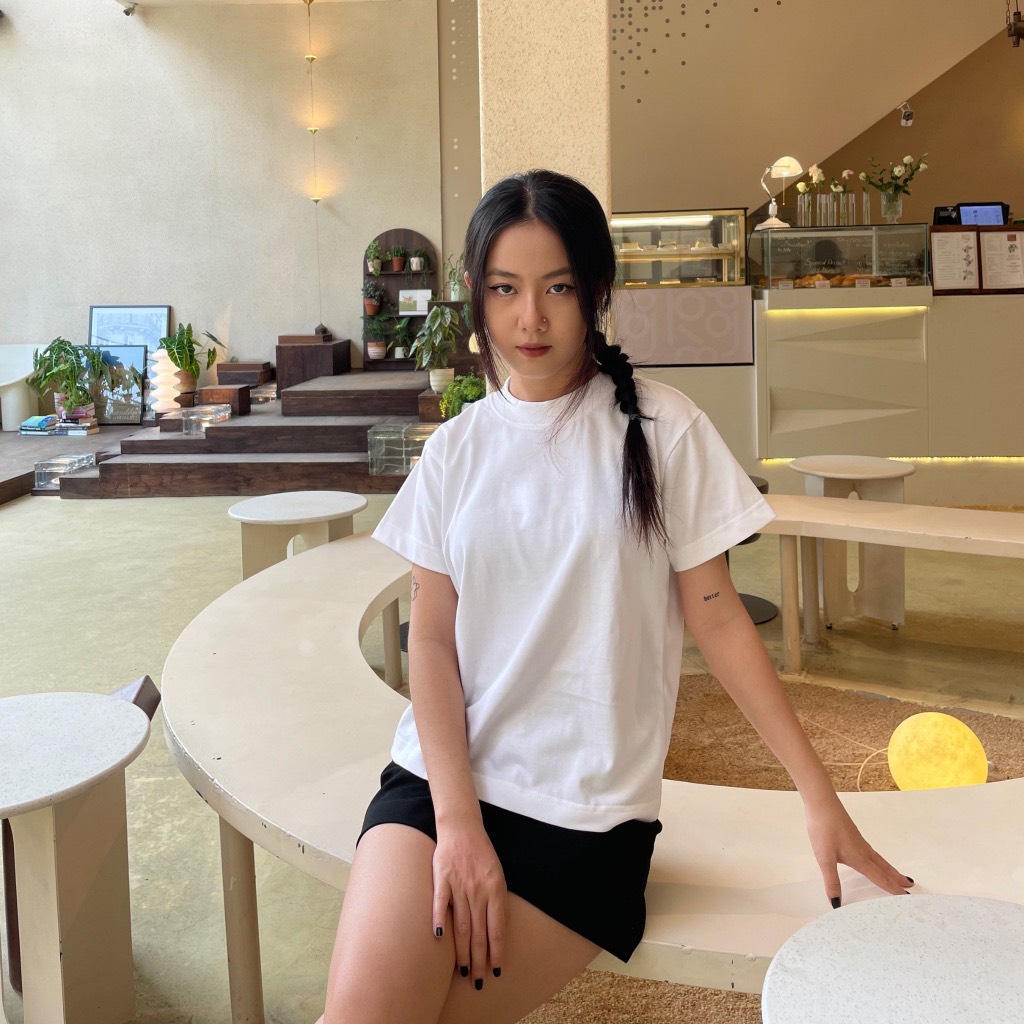 Áo Baby Tee trơn BASIC x MIGCOOL, áo thun nữ basic 100% cotton