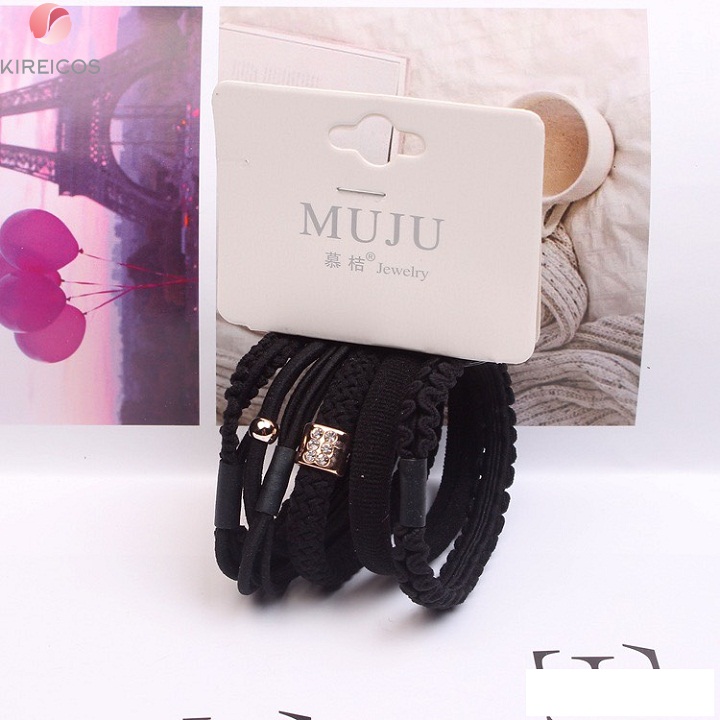 [HCM]Set 6 Dây Cột Tóc Đơn Giản Nhiều Màu - kireicos