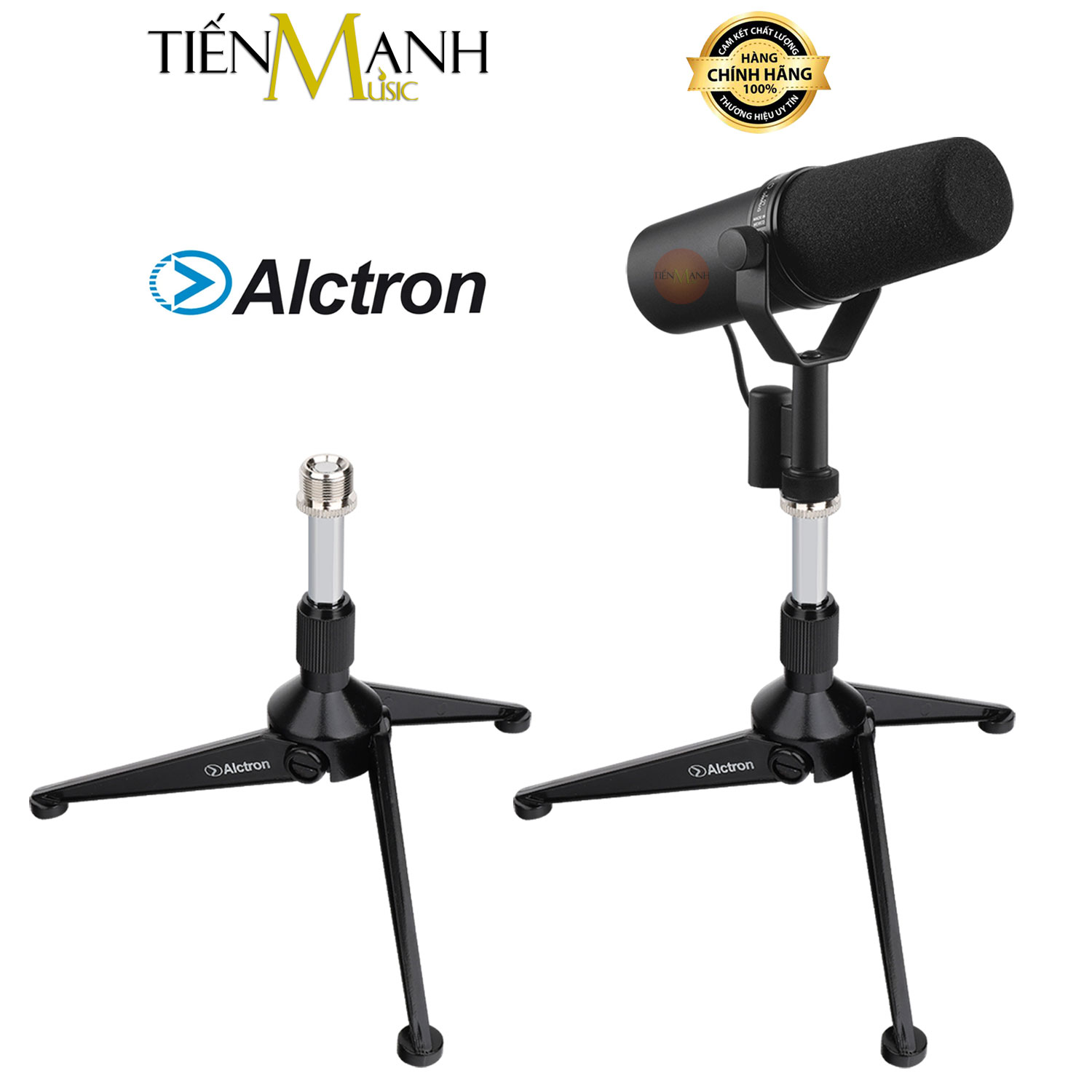 Chân micro để bàn alctron sm316 - giá đỡ đế kẹp mic stand thu âm livestream microphone