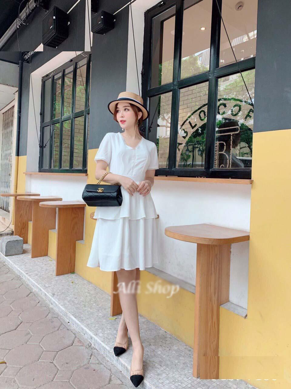 Đầm nữ xòe nhún eo thời trang sgr đ82