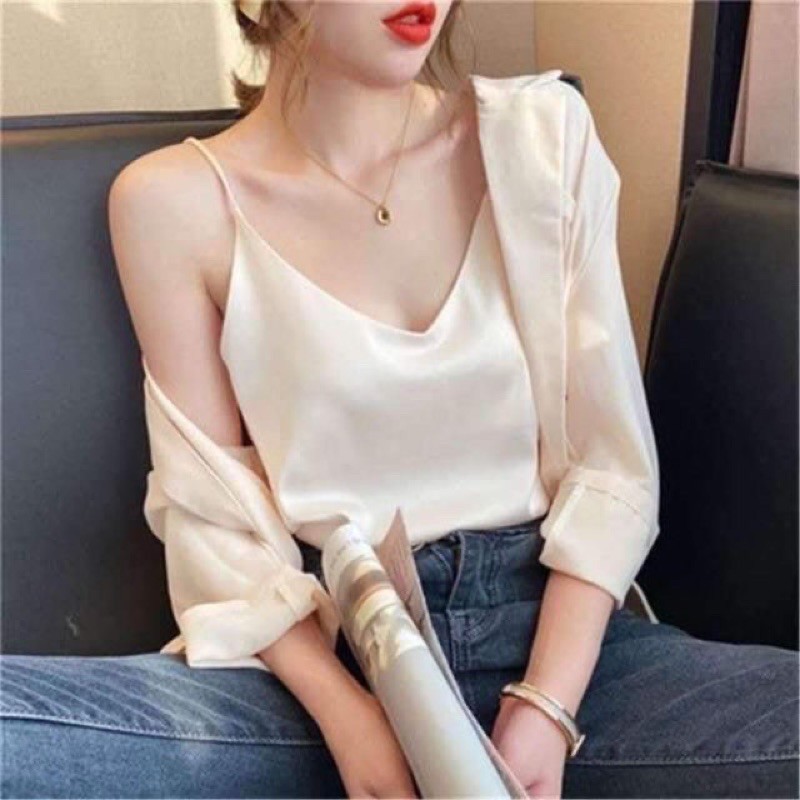 Bán Sỉ - Áo 2 Dây Lụa Satin Siêu Đẹp-88