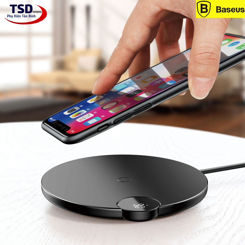 [HCM]Đế Sạc Nhanh Không Dây Baseus Digital LED Display ( Qi Wireless Quick Charger )