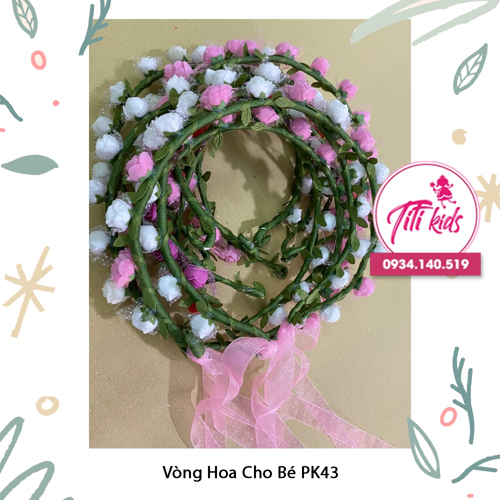 VÒNG HOA ĐỘI ĐẦU CHO BÉ GÁI TITIKIDS PK43