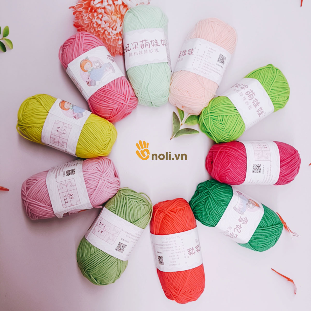 Len baby yarn không bai dão, không phai màu, an toàn cho trẻ nhỏ, cực kì mềm mại 40g