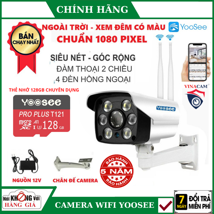 >> BÁO GIÁ CAMERA AN NINH, CAMERA IP WIFI, CAMERA GIÁM SÁT 2 RÂU YOOSEE HÌNH ẢNH RÕ NÉT, GÓC QUAY 360 ĐỘ, ĐÀM THOẠI 2 CHI | Shopee Lazada Sendo Tiki mới nhất 64 (Tùy Chọn Thẻ 128GB Xịn - Bảo hành 5 Năm), Camera Wifi Yoosee Ngoài Trời 6 mắt 2 râu ZQ 26 , Xem đêm có màu, cảm biến chuyển động,đàm thoại song phương, chống nước, camera Ip ngoài trời , camera yoosee , camera mini , camera an ninh
