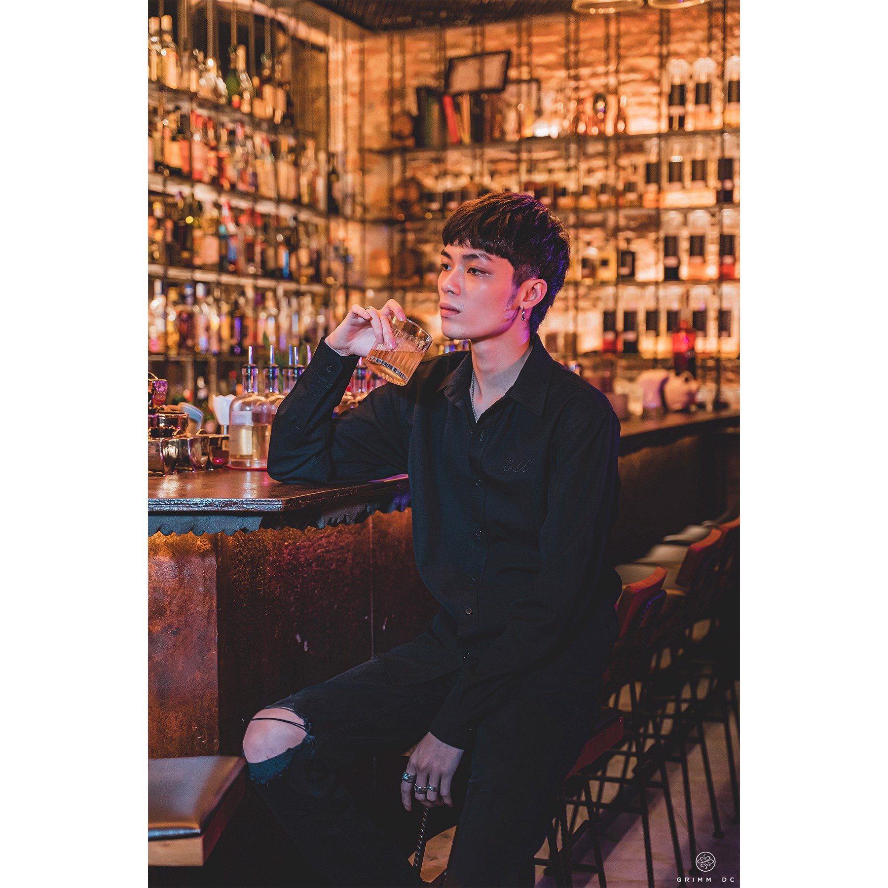 Grimm DC Ivory 14th shirt a.k.a Sơ mi 14th - Black