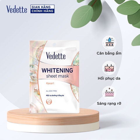 Mặt nạ giấy trắng da Vedette Ngọc Trai 22ml (TPM016)